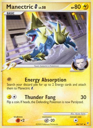 Manectric G (66)/147 Uncommon Reverse Holofoil