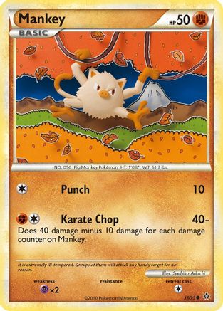 Mankey (53)/95 Common Reverse Holofoil