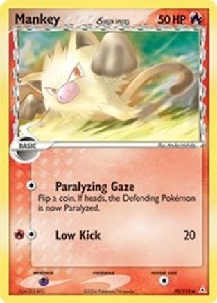 Mankey (Delta Species) (70)/110 Common Reverse Holofoil