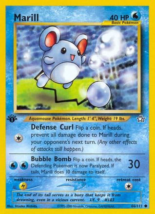 Marill (66)/111 Common 1st Edition