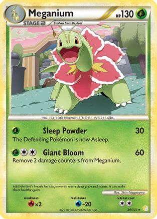 Meganium (26)/123 Rare Reverse Holofoil