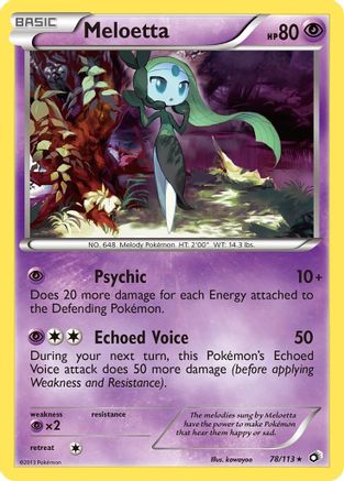 Meloetta (78) (78)/113 Holo Rare Reverse Holofoil