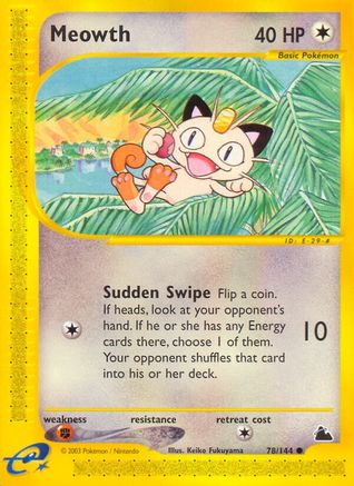 Meowth (78)/144 Common Reverse Holofoil