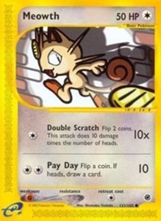 Meowth (121)/165 Common Reverse Holofoil