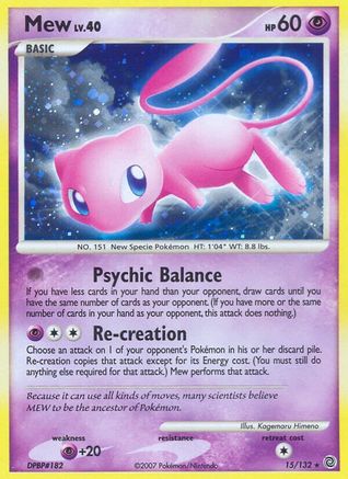 Mew (15)/132 Holo Rare Reverse Holofoil