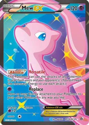 Lightly Mew EX (Full Art) (RC24)/113 Ultra Rare Holofoil (Cabinet-LP)