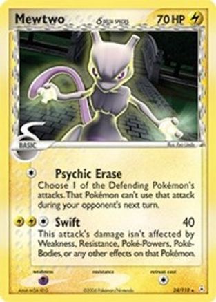 Mewtwo (Delta Species) (24)/110 Rare Reverse Holofoil