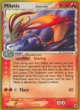 Milotic (Delta Species) (5)/101 Holo Rare Reverse Holofoil