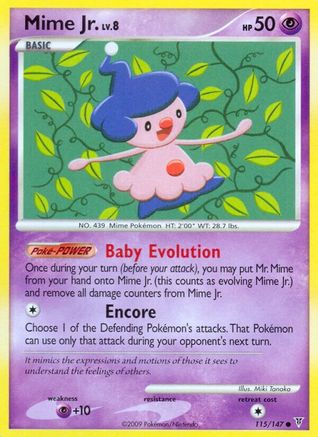 Mime Jr. (115)/147 Common Reverse Holofoil