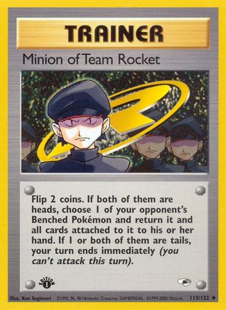 Minion of Team Rocket (113)/132 Uncommon 1st Edition