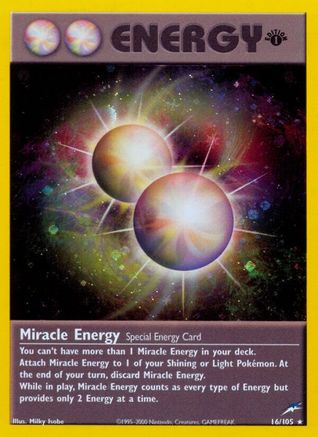 Miracle Energy (16)/105 Holo Rare 1st Edition Holofoil
