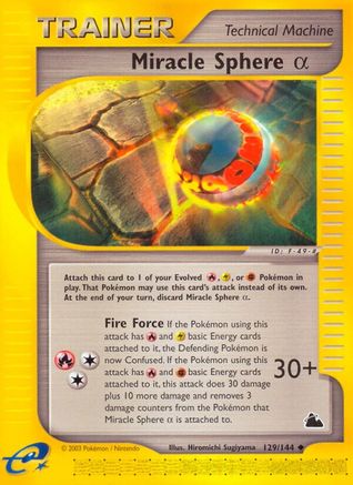 Miracle Sphere Alpha (129)/144 Uncommon Reverse Holofoil