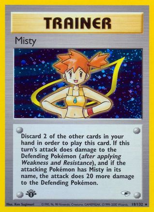 Misty (18) (18)/132 Holo Rare 1st Edition Holofoil