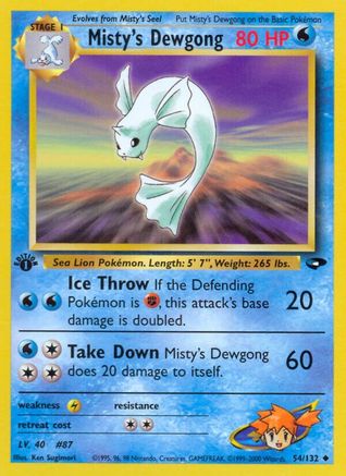 Misty's Dewgong (54)/132 Uncommon 1st Edition