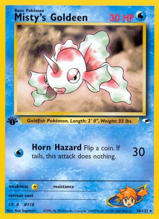 Misty's Goldeen (30) (30)/132 Rare 1st Edition
