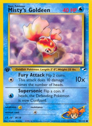 Misty's Goldeen (85) (85)/132 Common 1st Edition