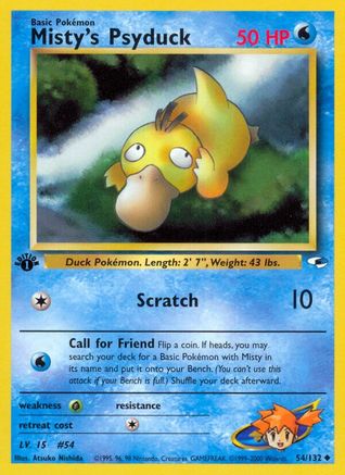 Misty's Psyduck (54)/132 Uncommon 1st Edition