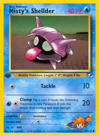 Misty's Shellder (89)/132 Common 1st Edition