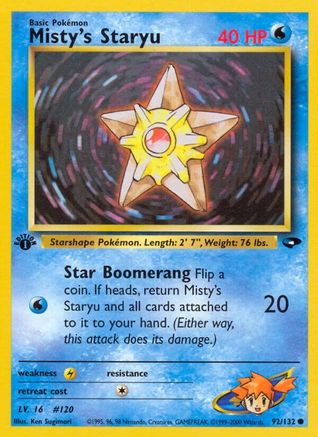Misty's Staryu (92)/132 Common 1st Edition