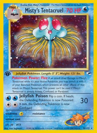 Misty's Tentacruel (10)/132 Holo Rare Unlimited Holofoil