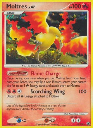 Moltres (10)/100 Holo Rare Reverse Holofoil