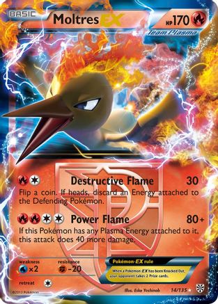 Moltres EX (Team Plasma) (14)/135 Ultra Rare Holofoil