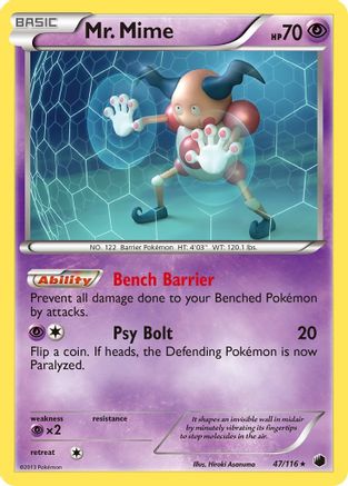 Mr. Mime (47)/116 Rare Reverse Holofoil