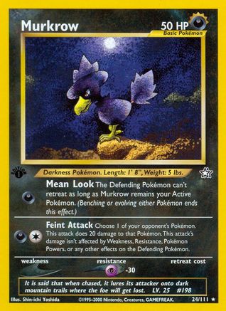 Murkrow (24)/111 Rare 1st Edition