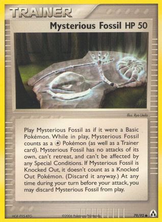 Mysterious Fossil (79)/92 Common Reverse Holofoil