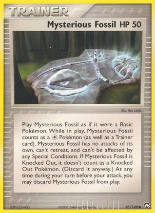 Mysterious Fossil (85)/108 Common Reverse Holofoil