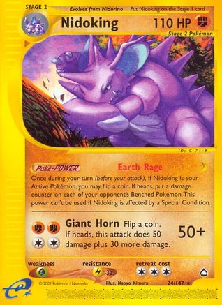 Nidoking (24) (24)/147 Rare Reverse Holofoil