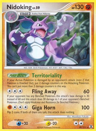 Nidoking (29)/111 Rare Reverse Holofoil