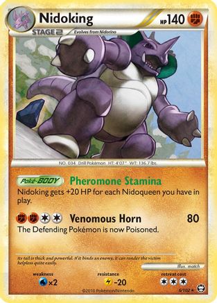 Nidoking (6)/102 Holo Rare Reverse Holofoil