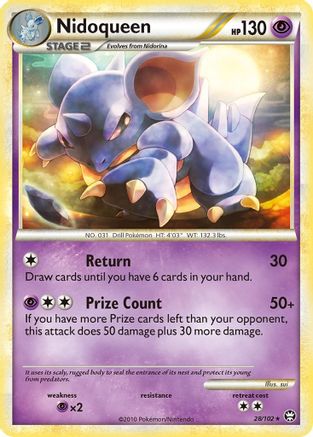 Nidoqueen (28)/102 Rare Reverse Holofoil