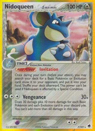 Nidoqueen (Delta Species) (7)/101 Holo Rare Reverse Holofoil