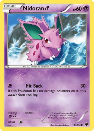 Nidoran M (43)/116 Common Reverse Holofoil
