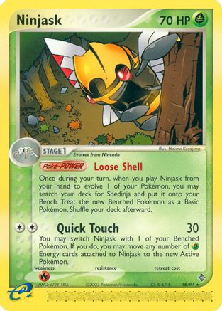 Ninjask - 18/97 (18)/97 Rare Reverse Holofoil