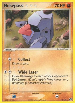 Nosepass (17)/106 Rare Reverse Holofoil