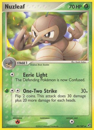 Nuzleaf (43)/107 Uncommon Reverse Holofoil