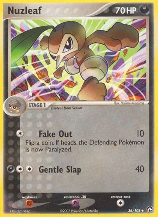 Nuzleaf (36)/108 Uncommon Reverse Holofoil