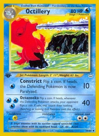 Octillery (34)/64 Uncommon 1st Edition