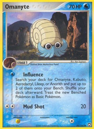 Omanyte (56)/108 Common Reverse Holofoil