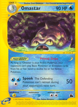 Omastar (23)/144 Rare Reverse Holofoil