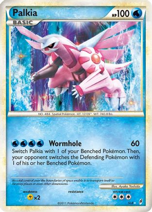 Moderately played Palkia (SL8)/95 Shiny Holo Rare Holofoil (Cabinet-MP)