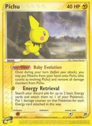 Pichu (20)/100 Rare Reverse Holofoil