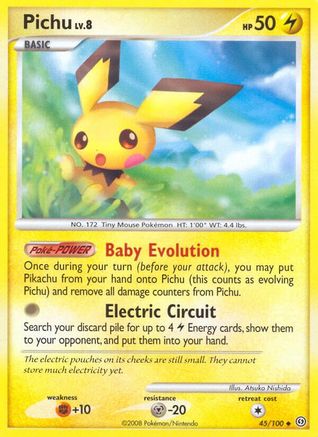 Pichu (45)/100 Uncommon Reverse Holofoil