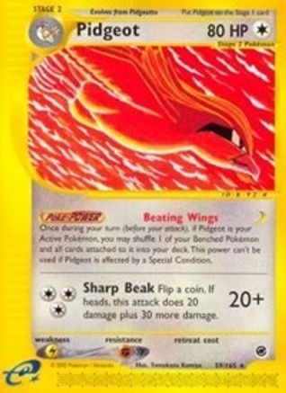 Pidgeot (59) (59)/165 Rare Reverse Holofoil