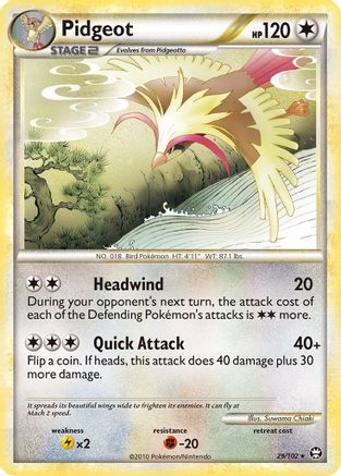 Pidgeot (29)/102 Rare Reverse Holofoil