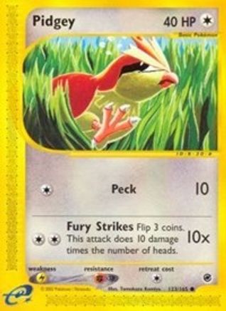 Pidgey (123)/165 Common Reverse Holofoil