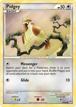 Pidgey (67)/95 Common Reverse Holofoil